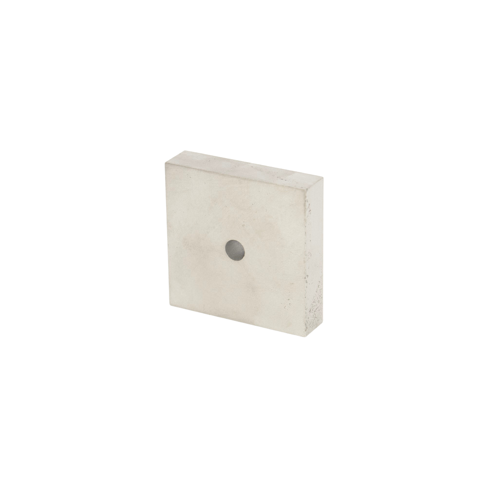 Samarium Cobalt Block Magnet – 50mm (W) x 50mm (L) x 12.5mm (H) with centre hole D7mm | S280 Grade (YXG28)