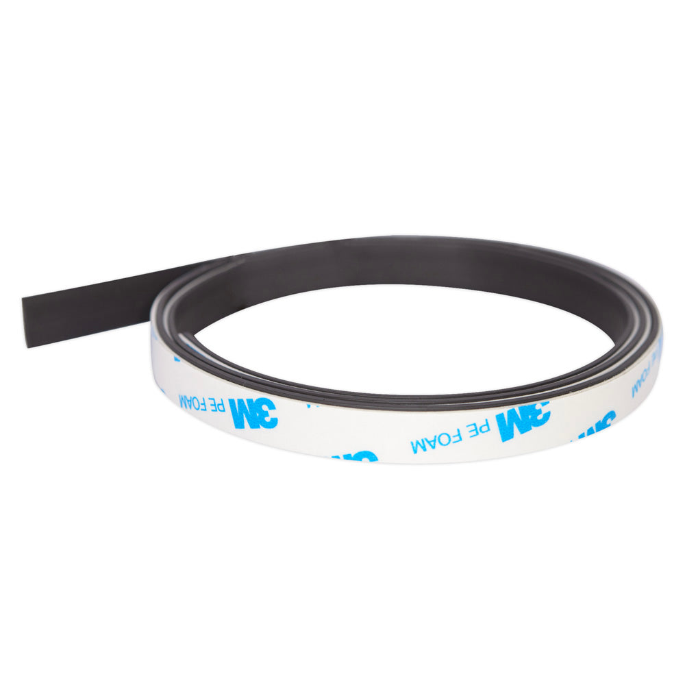Magnafix Magnetic Tape with 3M White Foam Adhesive | 12.5mm x 1.5 mm x PER METRE | Supplied As Continuous Length | PART A