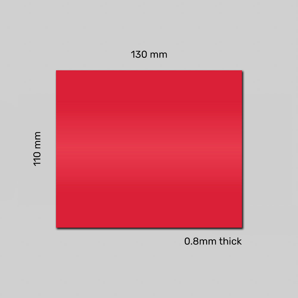 Red Magnetic Label – 130mm x 110mm x 0.8mm