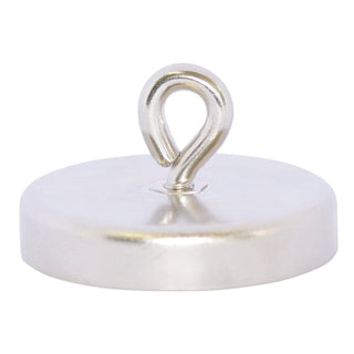 Ferrite Pot Magnet - 40mm x 8mm with Eyelet Hook