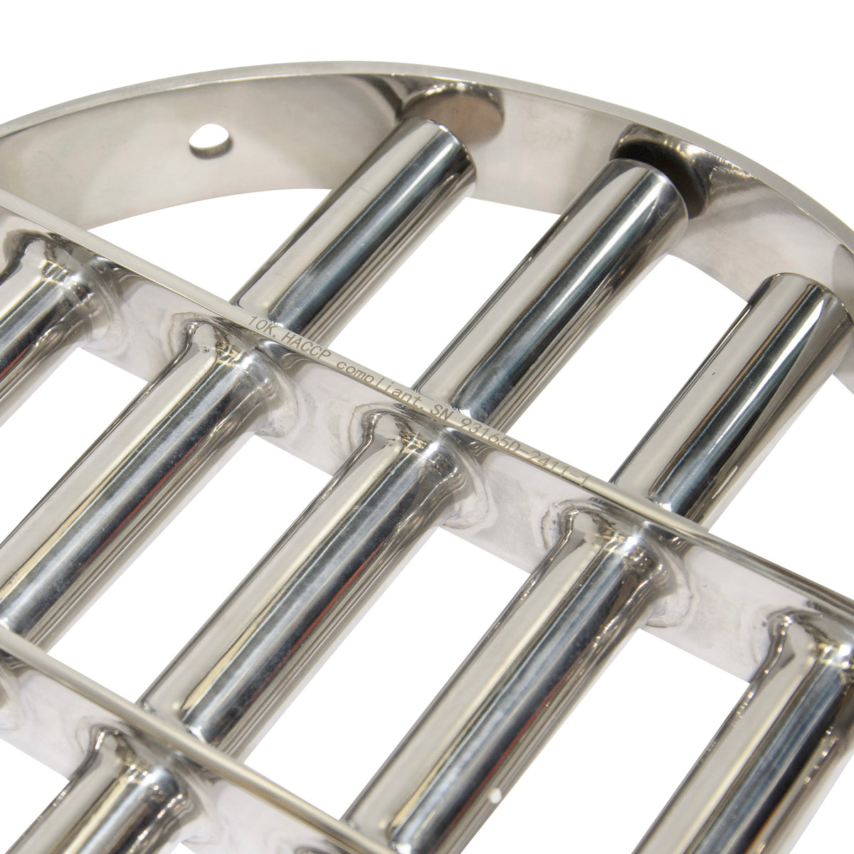 Sanitary Round Grate Magnet – 300mm diameter | Min 10,000 Gauss | Fully Welded