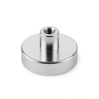 Female Thread Neodymium Pot Magnet - Diameter 25mm x 15.8mm (Slim Profile)