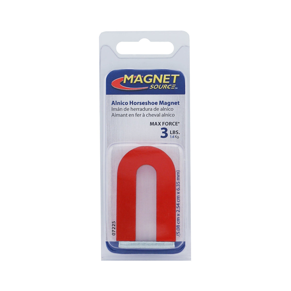 Alnico Horseshoe Magnet - 5.08cm x 2.54cm x 6.35mm | Pull Force 1.36kg