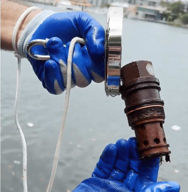 Neodymium Magnet Fishing Recovery Kit with M10 Threaded Eyelet - 75mm dia.