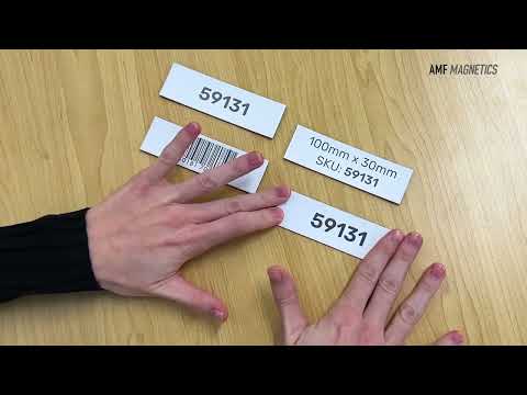 Magnetic Label Holder C-Channel Set – 50mm x 25mm x 1.1mm | Includes Plastic Cover and Insert Card