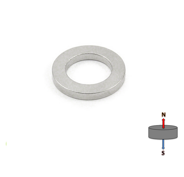 Neodymium Ring Magnet - 14mm (OD) x 9mm (ID) x 3mm (H) | N38