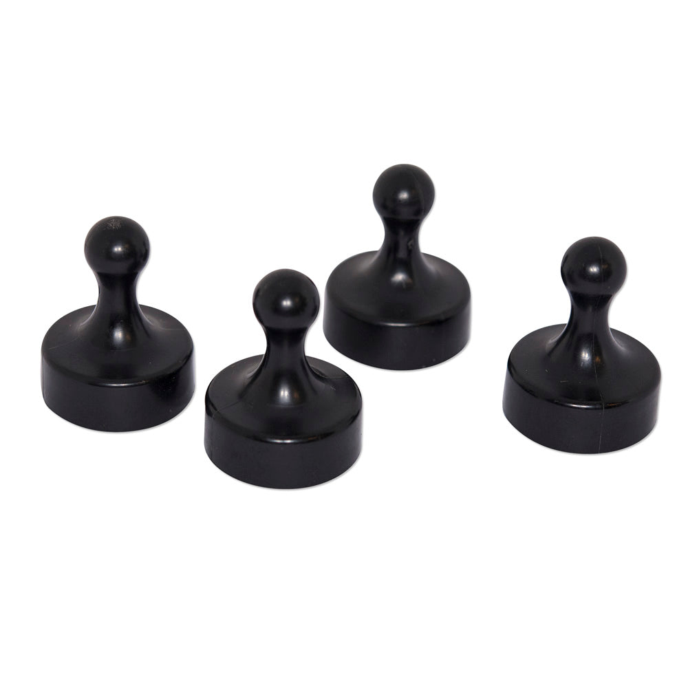 Black Pin Whiteboard Magnets - 29mm diameter x 38mm | 4 PACK