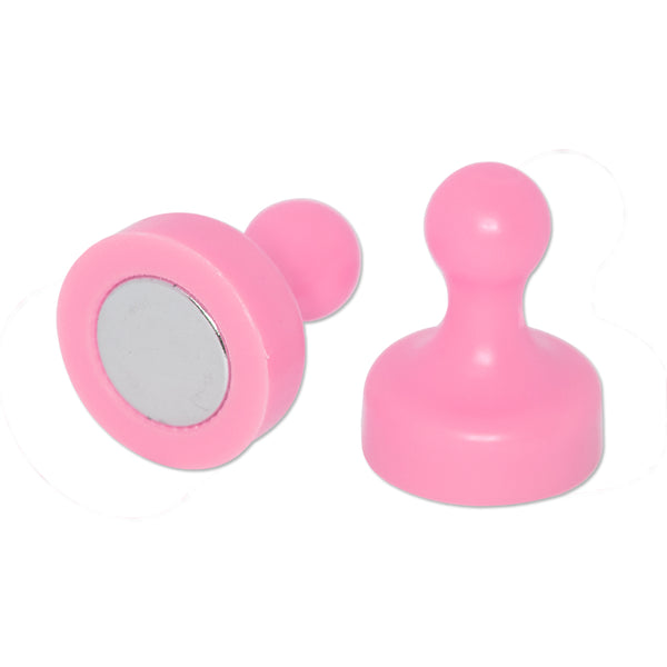 Pink Pin Whiteboard Magnets - 19mm diameter x 25mm | 6 PACK