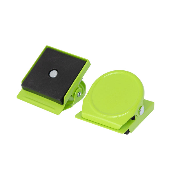 Lime Green Square Round Memo Clip Magnet | 30mm