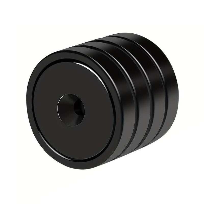 Neodymium Countersunk Pot Magnet with Black Epoxy Coating | D32mm x 8mm | Black Epoxy Coating | Rust Resistant
