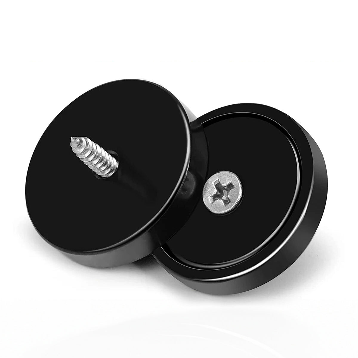 Neodymium Countersunk Pot Magnet with Black Epoxy Coating | D32mm x 8mm | Black Epoxy Coating | Rust Resistant