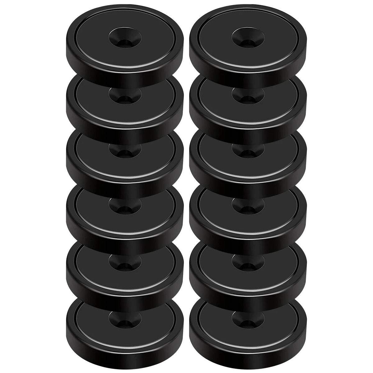 Neodymium Countersunk Pot Magnet with Black Epoxy Coating | D32mm x 8mm | Black Epoxy Coating | Rust Resistant