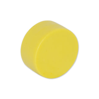 Neodymium Yellow Button Magnet - 12.7mm x 6.35mm | Thermoplastic Rubber (TPR) Coated