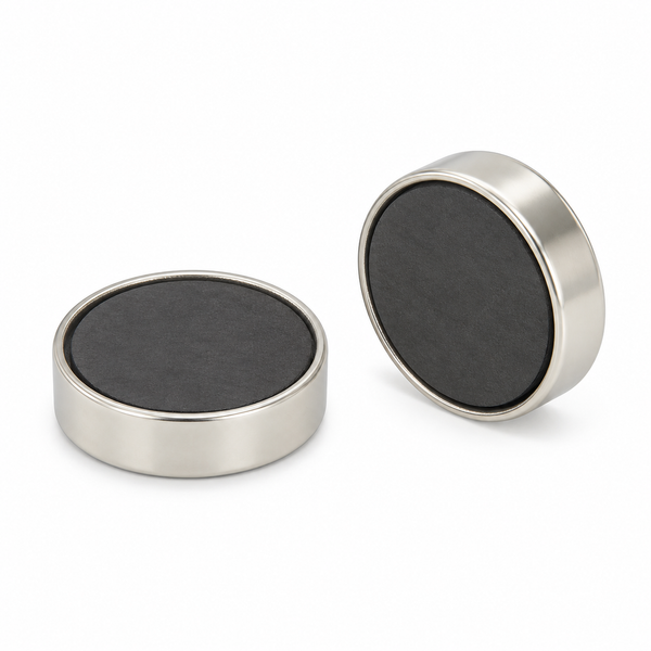 Capped Ferrite Disc Magnet - 15mm x 4mm