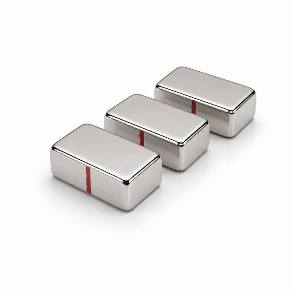 Neodymium Block Magnet - 9mm x 4.5mm x 7mm | N52 | Magnetised through 7mm width | North Marked
