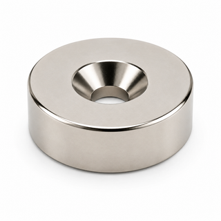 Neodymium Countersunk Ring Magnet – (OD) 18mm x (ID) 10.4/5.5mm x (H) 7mm | N30SH | High Temperature >150°C