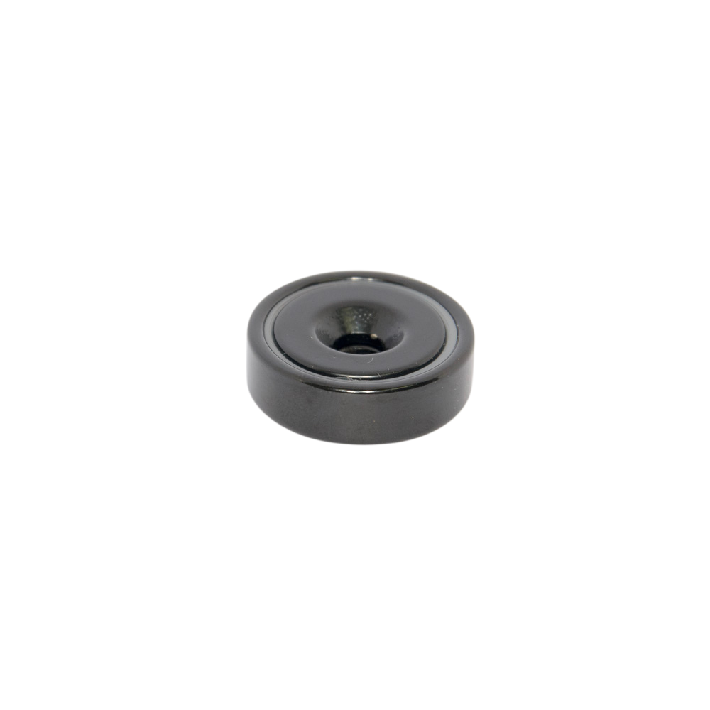 Neodymium Countersunk Pot Magnet | D25mm x 8mm | Rust-Resistant Black Epoxy Coating