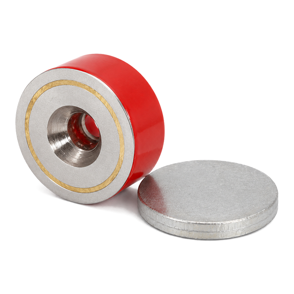 Alnico Shallow Pot Magnet - 19mm x 7.75mm | M4 Countersunk Hole