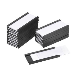 Magnetic Label Holder C-Channel Set – 90mm x 29mm x 1.1mm | Includes Plastic Cover and Insert Card