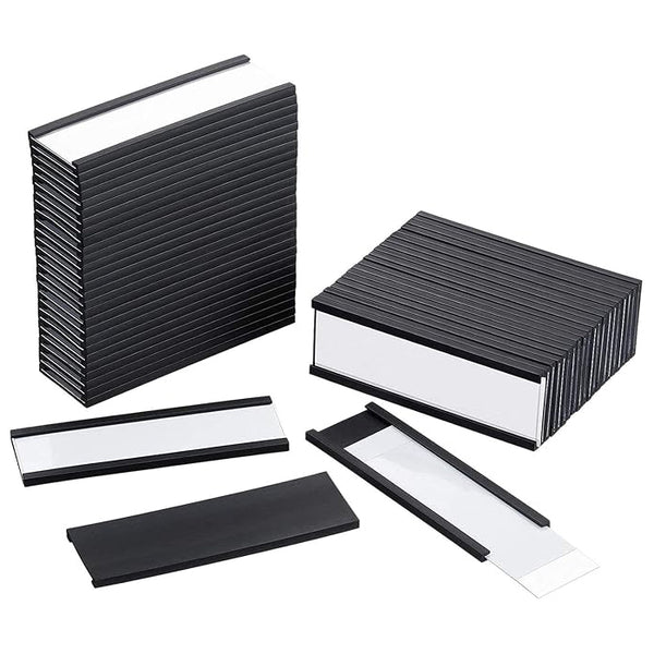 Magnetic Label Holder C-Channel Set – 150mm x 25mm x 1.1mm | Includes Plastic Cover and Insert Card