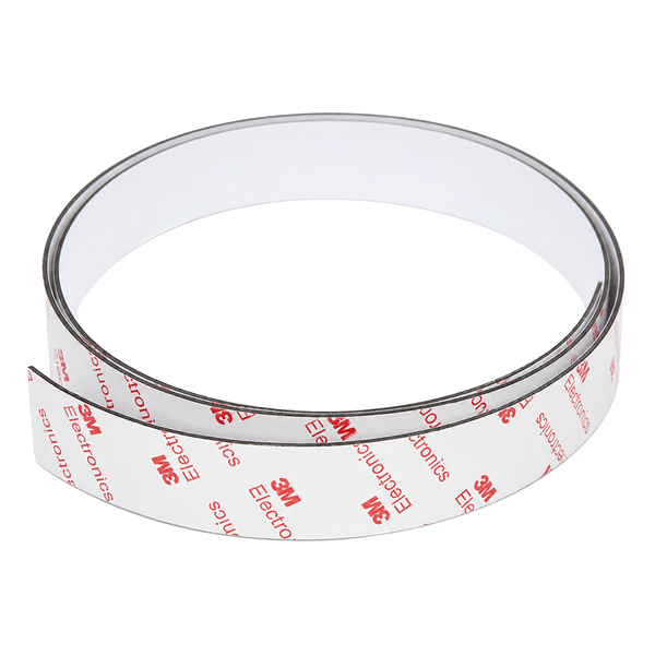 Self-Adhesive White Non-Magnetic Steel Tape | 25mm x 1mm | PER METRE | Supplied As Continuous Length