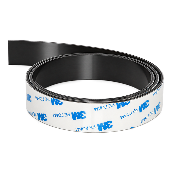 Magnafix Magnetic Tape with 3M White Foam Adhesive | 25mm x 1.5 mm x PER METRE | Supplied As Continuous Length | PART A