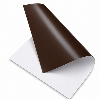 White and Brown Magnetic Sheeting with Double Sided Magnetism | 620mm x 0.5mm | PER METRE | Supplied As A Continuous Length