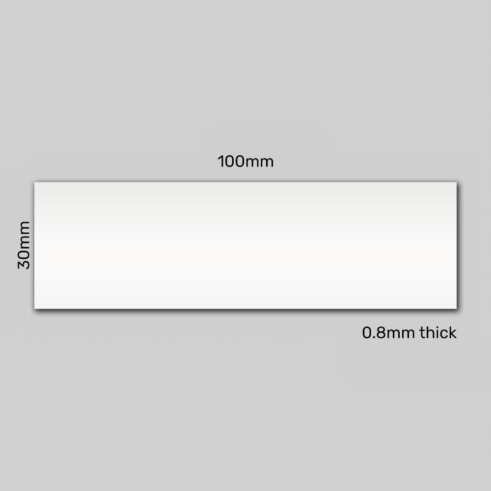 Rewritable White Magnetic Label - 100mm x  30mm x 0.8mm