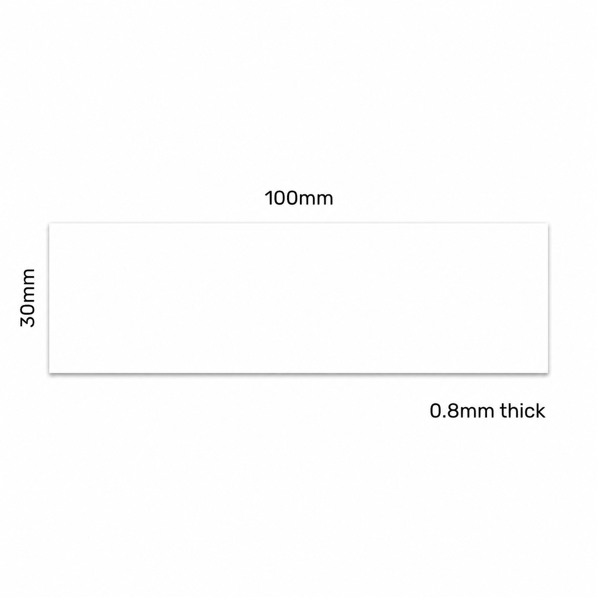 AMF Magnetics Rewritable White Magnetic Label - 100mm x 30mm x 0.8mm