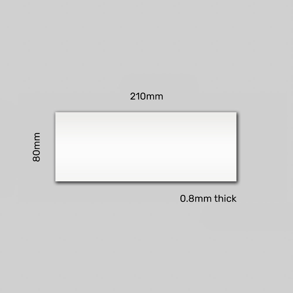 White Magnetic Label - 210mm x 80mm x 0.8mm | Non-Rewritable