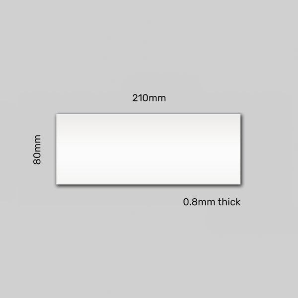 White Magnetic Label - 210mm x 80mm x 0.8mm | Non-Rewritable