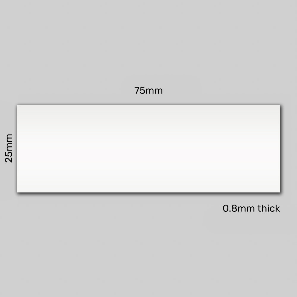 Rewritable White Magnetic Label - 75mm x 25mm x 0.8mm