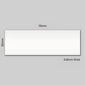 Rewritable White Magnetic Label - 75mm x 25mm x 0.8mm