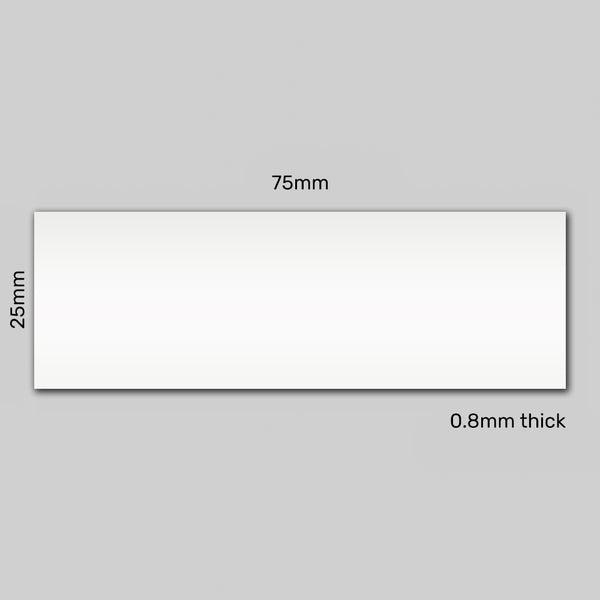 Rewritable White Magnetic Label - 75mm x 25mm x 0.8mm
