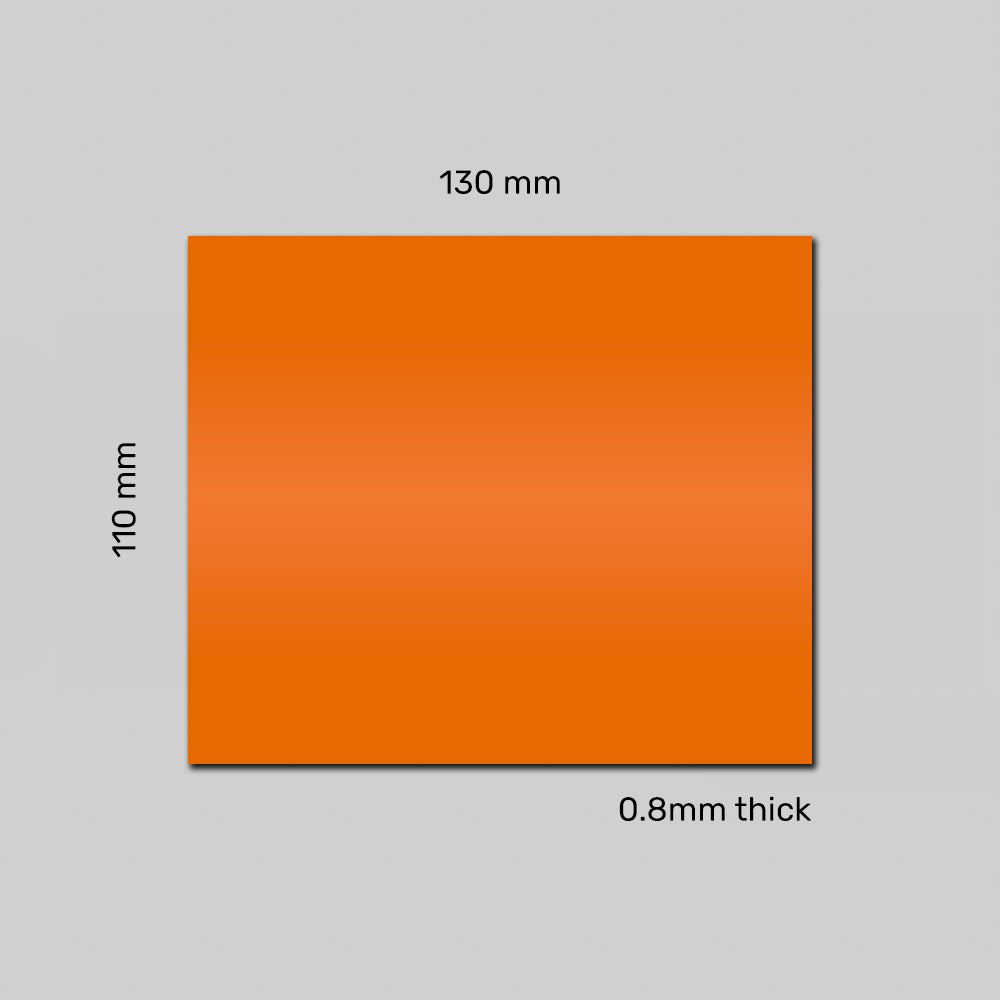 Magnetic Label - 130mm x 110mm - 0.8mm | Orange