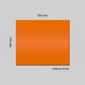 Magnetic Label - 130mm x 110mm - 0.8mm | Orange