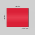 Red Magnetic Label – 130mm x 110mm x 0.8mm