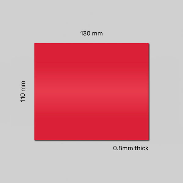Red Magnetic Label – 130mm x 110mm x 0.8mm