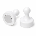 AMF Magnetics White Pin Whiteboard Magnets - 19mm diameter x 25mm 6 PACK