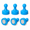 Blue Pin Whiteboard Magnets - 19mm diameter x 25mm | 6 PACK