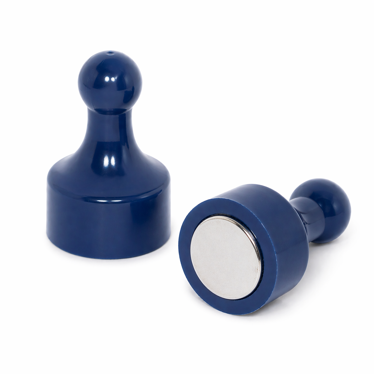 Navy Blue Pin Whiteboard Magnets - 12mm diameter x 22mm | 12 PACK