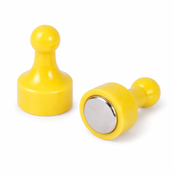Multi-Coloured Whiteboard Magnets - 12mm diameter x 22mm | 12 PACK