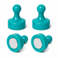AMF Magnetics Green Pin Whiteboard Magnets - 29mm diameter x 38mm 4 PACK