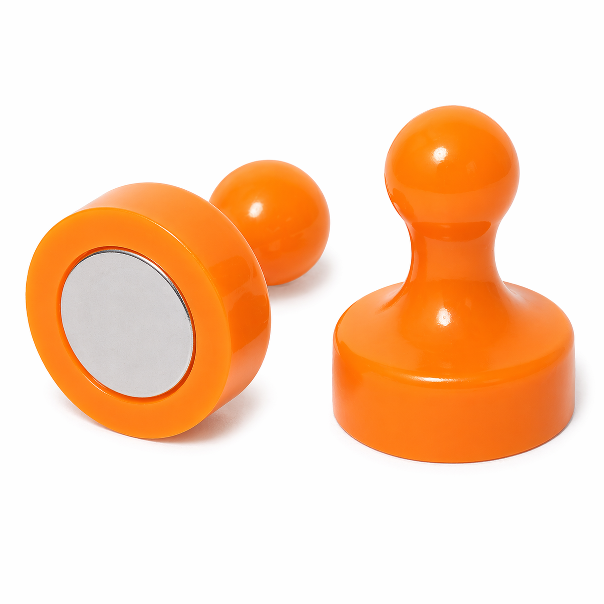 AMF Magnetics Orange Pin Whiteboard Magnets - 19mm diameter x 25mm 6 PACK
