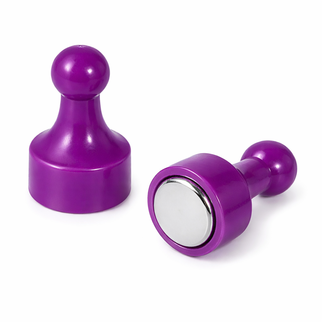 Multi-Coloured Whiteboard Magnets - 12mm diameter x 22mm | 12 PACK