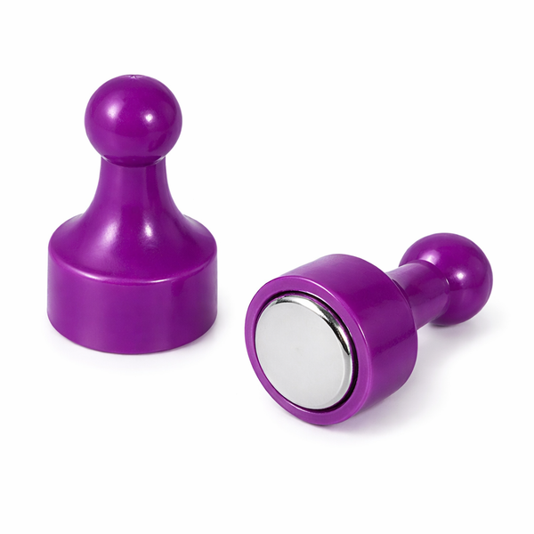Multi-Coloured Whiteboard Magnets - 12mm diameter x 22mm | 12 PACK