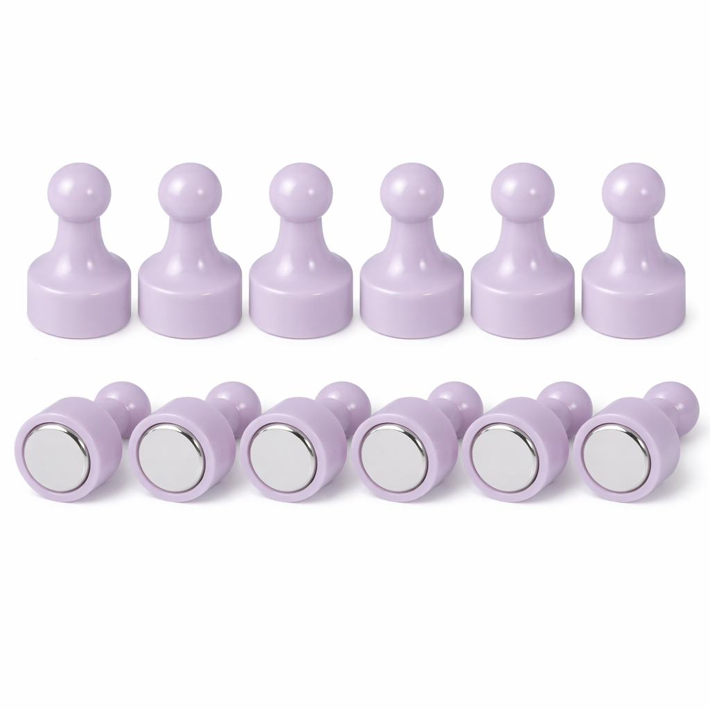 AMF Magnetics Grey Pin Whiteboard Magnets - 12mm diameter x 22mm 12 PACK