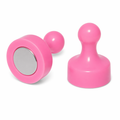 AMF Magnetics Pink Pin Whiteboard Magnets - 19mm diameter x 25mm 6 PACK