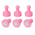 AMF Magnetics Pink Pin Whiteboard Magnets - 19mm diameter x 25mm 6 PACK