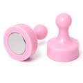 AMF Magnetics Pink Pin Whiteboard Magnets - 29mm diameter x 38mm 4 PACK